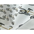 thumbnail image 4 of Ambesonne Cartoon Quilted Bedspread Set 3 Pcs, Yellow Bicycle Pattern, Queen Size, Mustard Black, 4 of 5