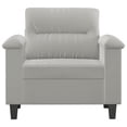 thumbnail image 2 of Bowery Hill Contemporary Single Sofa Chair in Light Grey Microfiber, 2 of 14
