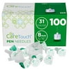 Care Touch Insulin Pen Needles 31 Gauge, 5/16 Inches, 8mm - 100 Pen Needles