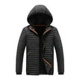 thumbnail image 2 of LEKWK Mens Puffer Jacket with Removeable Hood Down Jackets Padded Thick Quilted Winter Coat Lightweight Zip Up Warm Puffy Coats with Pockets Plus Size Outerwear, Black L, 2 of 9