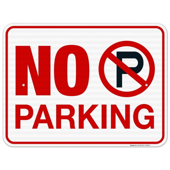 No Parking Sign, Symbol, 18x24 Reflective Aluminum EGP