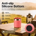 thumbnail image 4 of Ozark Trail 10oz Ceramic Lined Stainless Steel Lowball Tumbler with Magnetic Tritan Transparent Slider Lid, Coral, 4 of 17