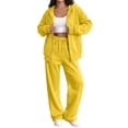 thumbnail image 2 of Women Zip Up Hoodie Jogger Pants Casual Tracksuit Outfit Set XL, 2 of 7