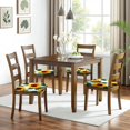 thumbnail image 6 of Sunflower Pattern Seat Covers for Dining Room Chairs Set Of 4,Stretch Printed Washable Chair Seat Cover with Elastic Ties and Button,Removable Waterproof Couch Cushion Covers, 6 of 6