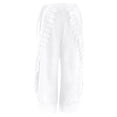 thumbnail image 5 of Plus Size Women's Solid Color Casual Trousers with Pockets Loose Fit Patchwork Wide Leg Design for a Comfortable Stylish, 5 of 5