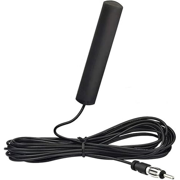 Radio Antenna for Cars, Trucks, RV, SUV-AM FM Radio Antenna, Hidden Windshield Antenna with DIN Plug, Adhesive Mount Hidden Patch for Vehicle Car Truck Stereo Receiver Player Amplifier
