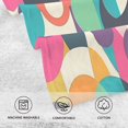 thumbnail image 5 of Yayeee 2 Pack Hand Towels for Bathroom 100% Cotton 16" x 28" Soft Absorbent Kitchen Towel, Pink Geometric, 5 of 7