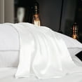 thumbnail image 3 of PiccoCasa 19 Momme Silk Pillowcase for Standard Size Pillow, Pearl White, 20"x26", 3 of 8