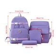 thumbnail image 5 of Rbaofujie Gym Bag Primary And Secondary School Backpack For The Start Of The School Season Four Piece Set With Large Capacity Canvas Backpack College Style Backp Book Bag Purple, 5 of 5