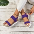 thumbnail image 2 of Summer Espadrilles for Women Slip on Strappy Wedge Sandals Casual Open Toe Beach Shoes Lightweight Wedges Heels Purple Size 6, 2 of 8