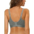 thumbnail image 3 of Unique Bargains Women's Wirefree Padded Bra Straps Full Coverage Bralettes 38D Gray, 3 of 6