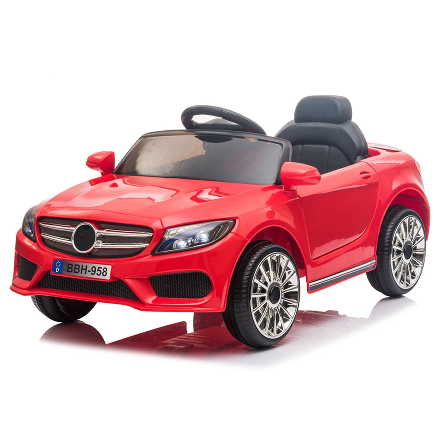 CIPACHO 12V Kids Ride On Electric Car for Kids with Parent Remote Control, Adjustable Speed, Safety Belt, Music&Lights, Ride on Toys for Toddler 1-3 Years, Red