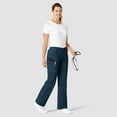 thumbnail image 3 of Wink WonderFLEX Grace - Women's Flare Leg Cargo Scrub Pant, Caribbean Blue, M Petite, 3 of 7