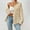 Khaki, variant on GSPCLAM Button Down Blouses for Women Tunic Loose Fitting Solid Color Blouse for Everyday Life Long Sleeve Turndown Collar Fall Breathable Outfits Beige L