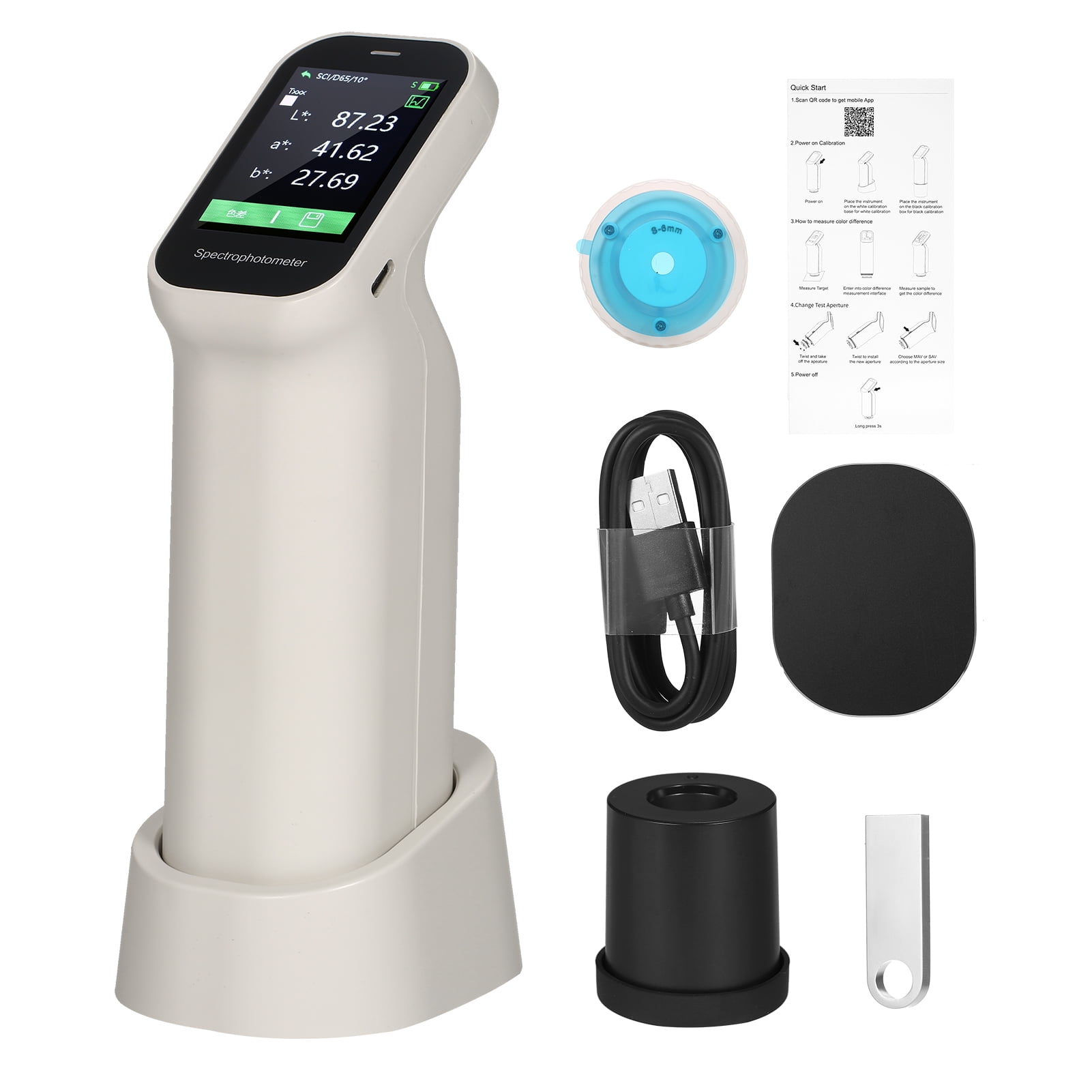 Colorimeter,Portable Colorimeter Handheld Color Meter Auto Meter Auto  Calibration Tester Color 6mm Ips 11mm Test Aperture Auto Calibration Color  6mm