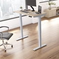 thumbnail image 2 of Bowery Hill 48" Engineered Wood Adjustable Standing Desk in Natural Elm/Silver, 2 of 7