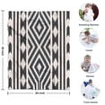 thumbnail image 4 of Boho Black and White Diamond Central Ethnic Pattern Blanket,Comfortable Soft Flannel Throw Blanket,All Season,Warm Lightweight Blankets for Sofa Bed Couch Living Room Chair,30"x40", 4 of 4