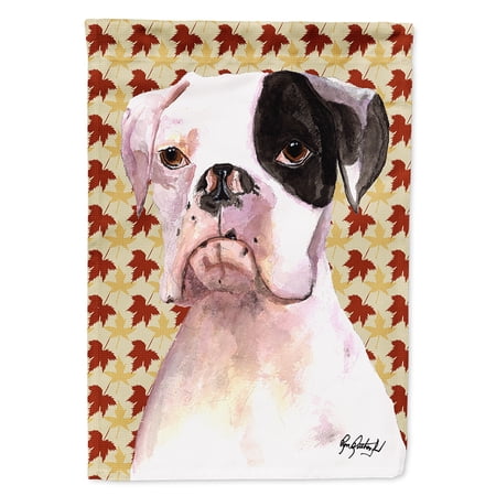 Cooper Fall Leaves Boxer Flag Canvas House Size