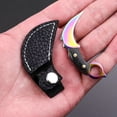 thumbnail image 3 of Mini Knife Set Tiny Knife EDC Knife for Package Opener, Letter Opener, Collection, Mini Knives Set with Sheath and Sharpener(Rainbow-5Pcs), 3 of 7