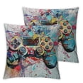 thumbnail image 2 of Acheng Gamer Pillow Covers,Gaming Pillows Cover Set of 2,Gamer Throw Pillows for Boys Room,Gaming Decor Pillow Covers,Gamepad Pillows,Gifts White, 2 of 6