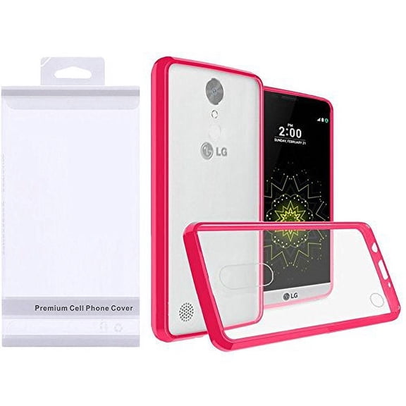 GSA Fused Hybrid Bumper Case For Samsung Galaxy J3 (2017) - Clear/Hot Pink