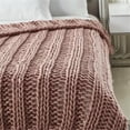 thumbnail image 5 of Posh Living Sinclair 50"x70" Channel Knit Super Soft Fabic Throw in Blush Pink, 5 of 10