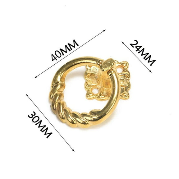 Yammee Mini Retro Drawer Pull Wardrobe Cabinet Round Ring Handle Cupboard Knobs