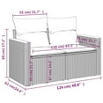 thumbnail image 6 of vidaXL Garden Sofa Set Black, Cream White, 6 of 6