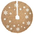 thumbnail image 1 of Faldón de bambú para árbol de Navidad, edición copo de nieve, 47 cm, yute, 1 of 6