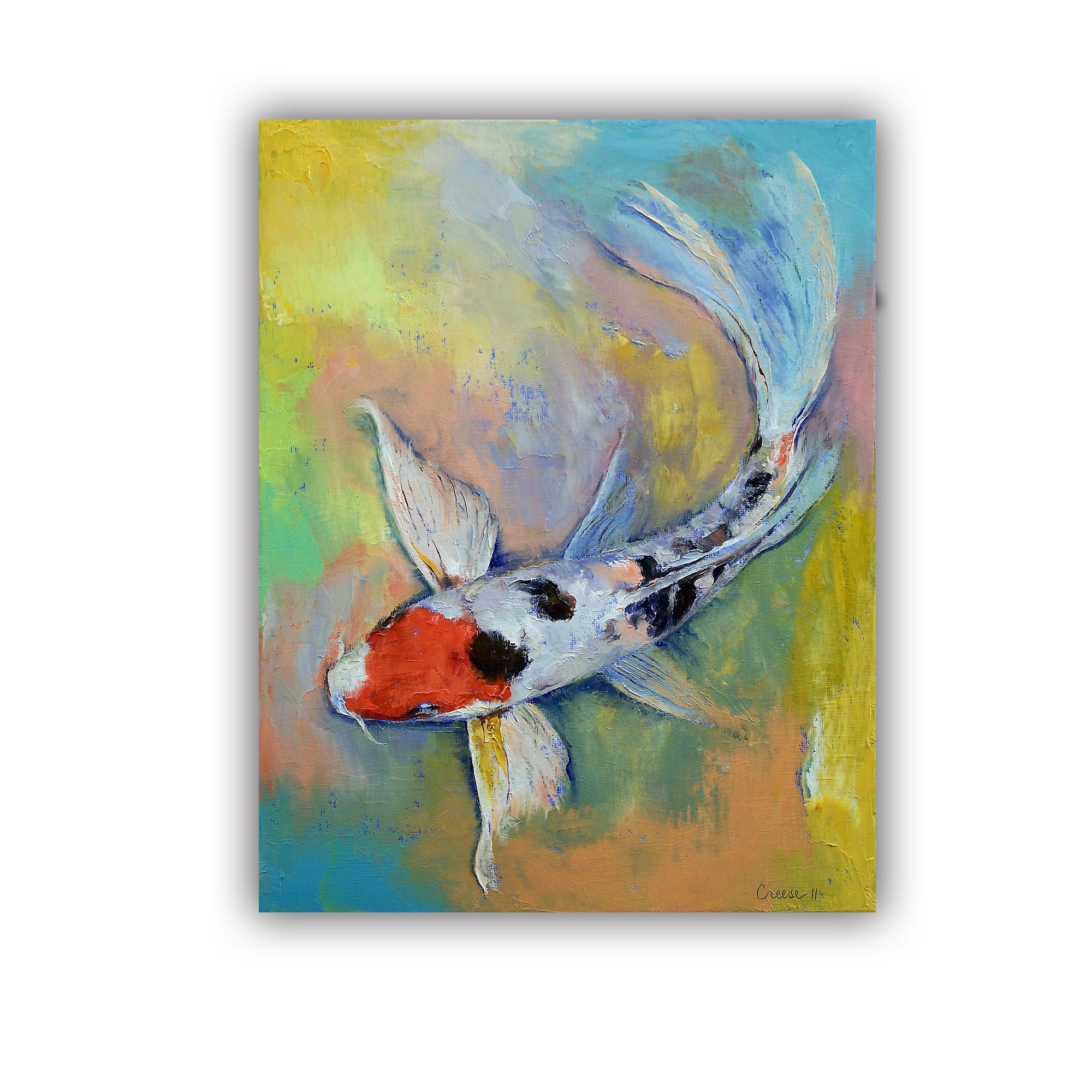 ArtWall Michael Creese "Maruten Butterfly Koi" Art Appeals Removable Wall Art