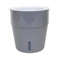thumbnail image 1 of Flowerpots with Dish Ceramic, Self Watering Planter 4 Inch Water Storage Lazy Flower Pot Simple Visual Water Window Indoor Modern Flower Pot Grey, Flower Pots, 1 of 6