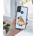 thumbnail image 5 of WIRESTER Shockproof Soft Rubber Cover Case for Motorola Moto G Power 2022 / G Pure 2021 6.5", French Bulldog Butt Looking Back On Light Blue Background, 5 of 5