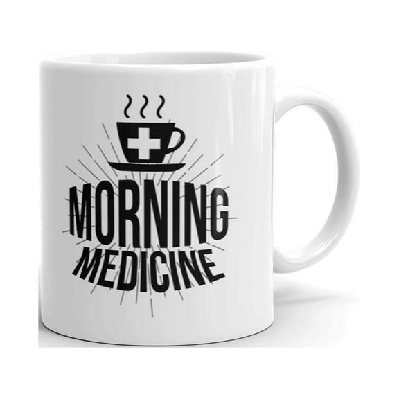 Morning Medicine Coffee Tea Ceramic Mug Office Work Cup Gift 11 Oz