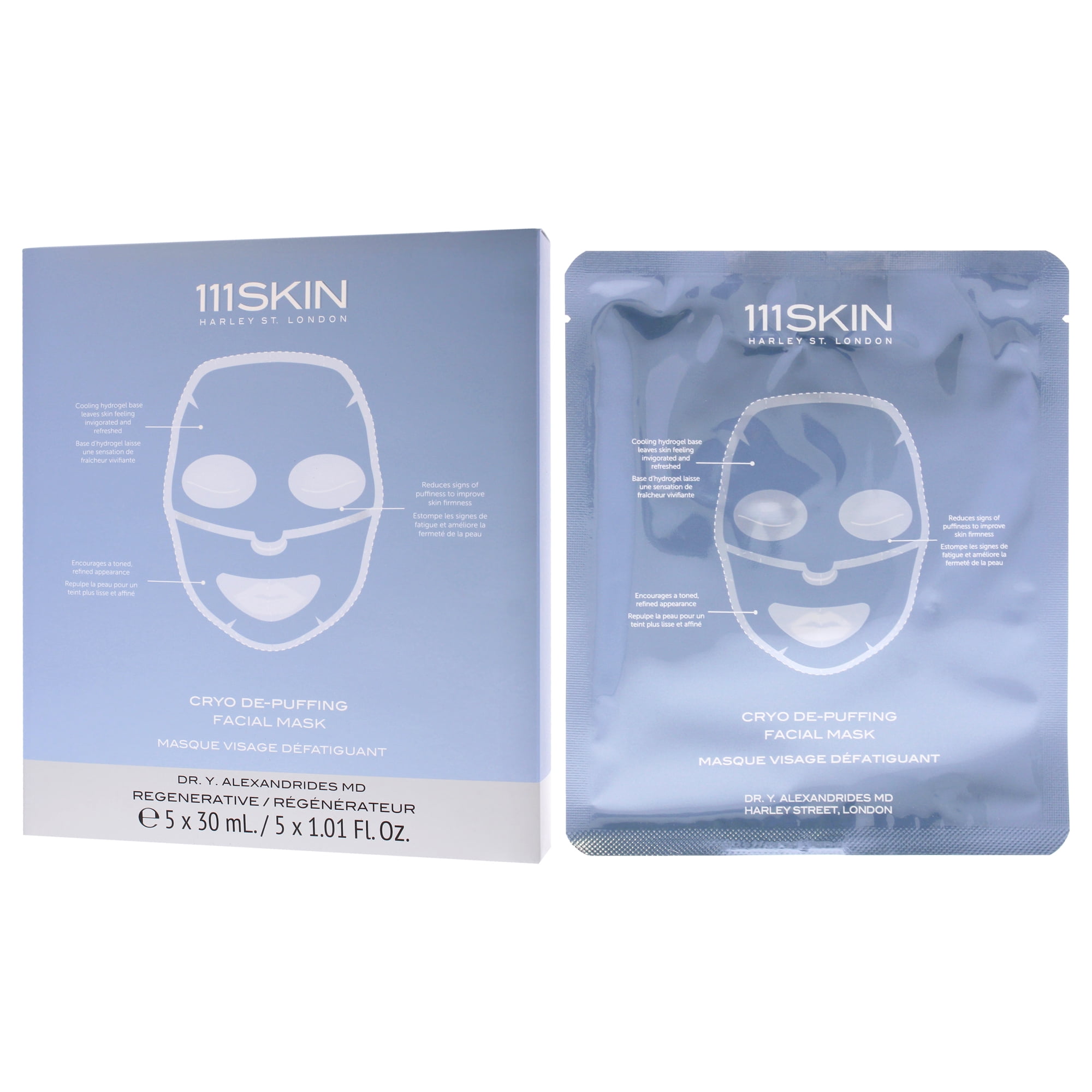 111Skin Cryo De-Puffing Facial Mask , 5 Pc Mask