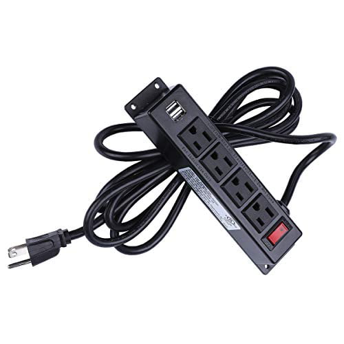 Power Strip Beesmall 4 Outlets 10 ft Heavy Duty Surge Extension Cord Wall Mou... 