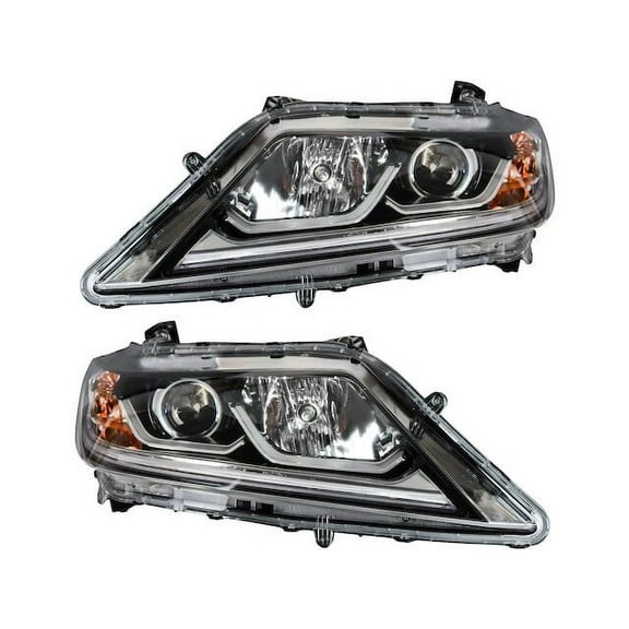 Headlight Assembly Set 2 Piece - Compatible with 2016 - 2017 Honda Accord Coupe