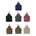 thumbnail image 4 of Soidarity Delantal de trabajo Cafeshop Disfraz Algodón Ampliamente aplicable Cocina Hogar Servicio ajustable Traje Correas Jefe Utilidad Delantales Cuerpo del baño Púrpura Soidarity CE015882-04, 4 of 6