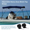 thumbnail image 3 of 2PCS Bimini Top Straps, Adjustable Heavy Duty Bimini Top Straps with Double Snap Hooks, Marine Grade Boat Webbing Straps, 25" to 45" Adjustable Reinforced Straps for Awnings, Kayaks, Tents, 3 of 7