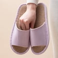 thumbnail image 2 of Wensltd Women Slippers Wide Strap Slide Slippers Open Toe House Slippers Solid Color for Summer Indoor, 2 of 6