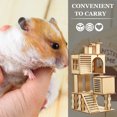 thumbnail image 3 of Hamster Wooden Ladder House Habitat Pet Exercise Playground Slide Platform, 3 of 6