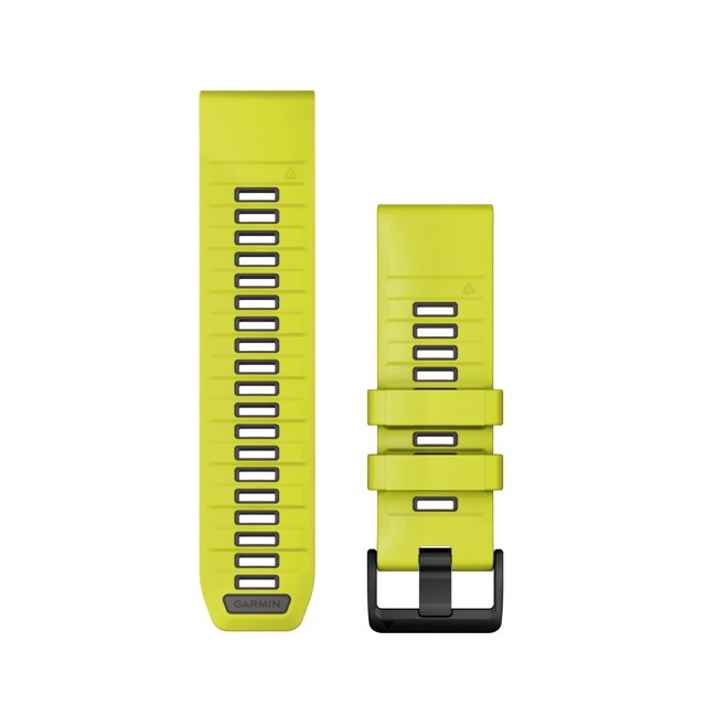 Correa de reloj Garmin QuickFit de 26 mm, ampy/amarillo/grafito, silicona