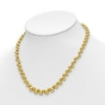 thumbnail image 3 of Leslie's 925 Sterling Silver Gold-plated With 2 in ext. Beaded Necklace; 15.5 inch; for Adults and Teens; for Women and Men, 3 of 4