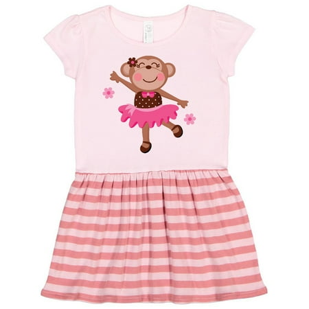 

Inktastic Ballerina Dance Monkey Gift Toddler Girl Dress
