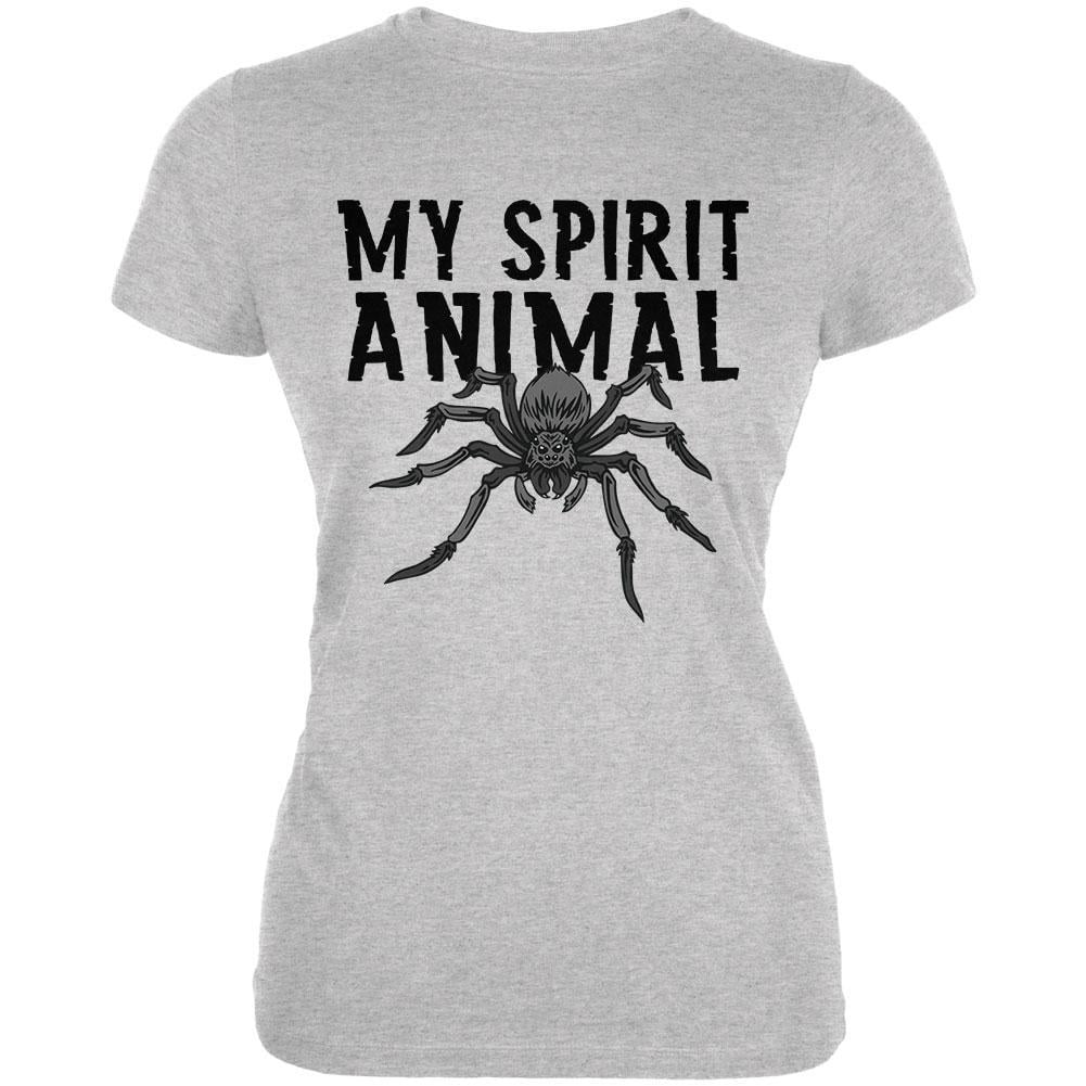 My Spirit Animal Spider Heather Grey Juniors Soft T-Shirt - Medium -  