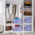 thumbnail image 6 of Foldable Fabric Storage Bin Home Cubes Clothing Organizer Bins Large Collapsible Box Basket for Home Organizer Watercolor Blue-purple Flowers, 6 of 7