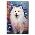 thumbnail image 3 of Samoyed Canvas Wall Art Colorful Pet Canvas Oil Painting Canvas Print Street Art Farmhouse Cattle Modern Artwork Living Bedroom Bathroom Home Office Decor, 3 of 4