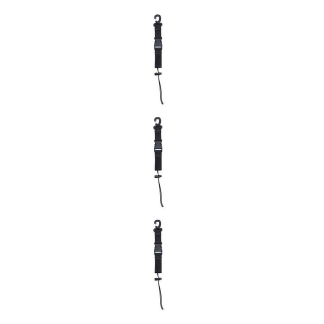 QualitChoice Quick Release Diving Lanyards Camera Torch Holder Strap Freediving Keeper Professional Wide Webbing with Buckle Black 3Set