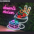 thumbnail image 3 of Glowneon Desserts Maison Wall Art, Cake & Ice Cream Bakery Neon Light, 3 of 5