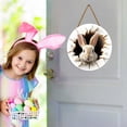 thumbnail image 4 of Oliegs Heated Blanket Easter Bunny Rabbit Hole Door Sign Rustic Wooden Easter Decor For Festive Home & Party Entrance 30x30cm 2 Chocolate, 4 of 5