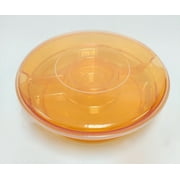 Mainstays Plastic 13.4" Rounded on Ice Multipurpose Round Shape Tray, Round, Orange, 3-Pc